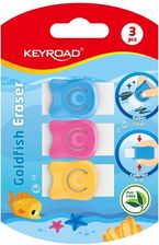 Zdjęcie Keyroad Gumka Do Ścierania Goldfish Z Osłoną Blister 3Szt. - Swarzędz