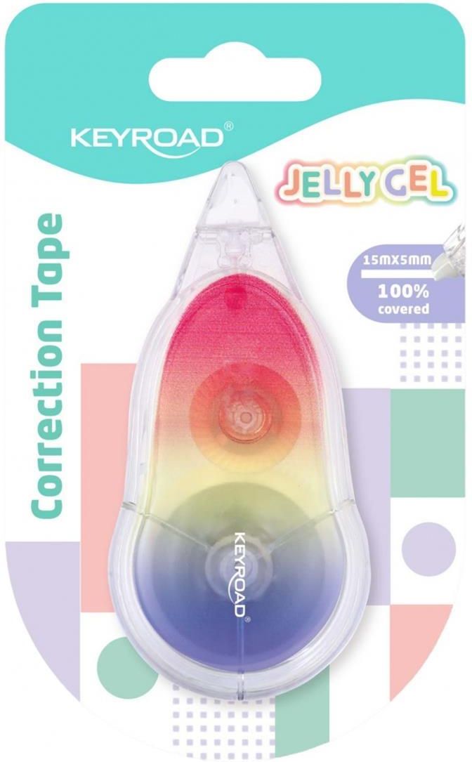 Zdjęcie Keyroad Korektor W Taśmie Jelly Gel 15Mx5Mm Blister 1Szt.Mix - Czempiń