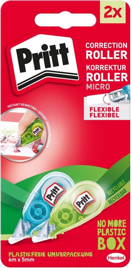 Zdjęcie Pritt Korektor W Taśmie Micro Roller 5Mmx6M Blister 2Szt.Mix - Kościan