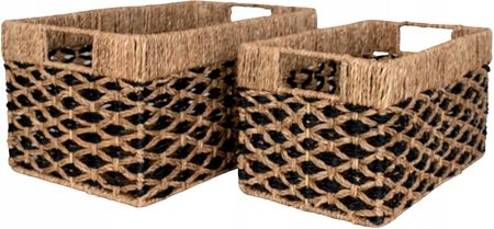 House Nordic 2x Koszyk Kosz na Drobiazgi do Pokoju Salonu Czarny SALAR (4401527)