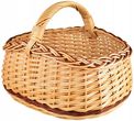 Inna (Wickerworks) PIĘKNY wiklinowy koszyk NA ZAKUPY PIKNIK GRZYBY (590416)