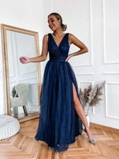 Zdjęcie Długa suknia Viktoria kolor granatowy - Maków Podhalański