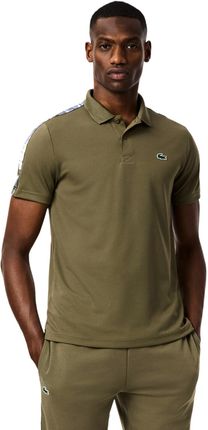 Koszulka męska Lacoste  Ultra-Dry UPF30 Logo Stripe Sport Polo Olive M