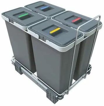 Elletipi Wbudowany Wysuwany Kosz Na Śmieci 32L Szary