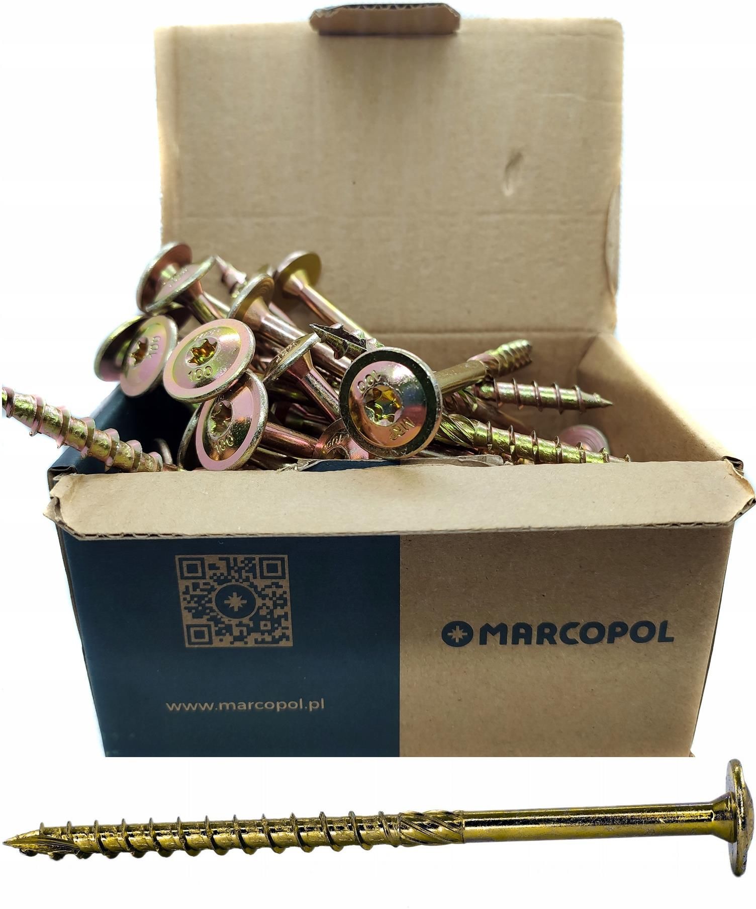 Marcopol 6x120 Wkręty Ciesielskie Torx Talerz Talerzowe 100 1880660157 ...