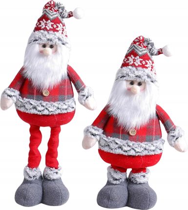 Figurki Świąteczny Skrzat Krasnal Teleskopowy Mikołaj Duży Gnom Wysoki Regulowany 