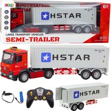 Zdjęcie Lean Toys Ciężarówka Z Kontenerem Zdalnie Sterowana Rc 6Ch Kąt Skrętu 270° - Miechów