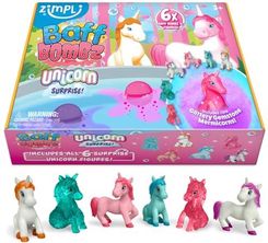 Zimpli Kids 6 x du�e kule do k�pieli z niespodziank� jednoro�ca 6 zabawek z niespodziank� jednoro�ca w �rodku