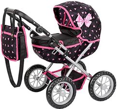 Zdjęcie Kinderplay Wózek Z Kokardą Głęboki Dla Lalki Torba KP0262R - Głogów