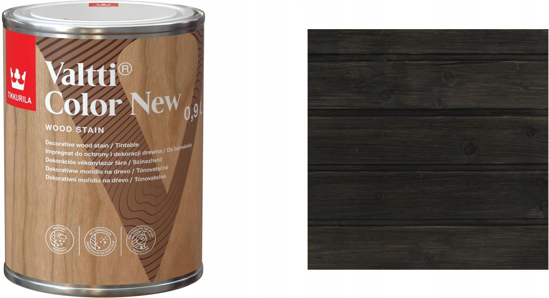 Valtti Color Tikkurila Valtti Color New 0,9L 219A Black Woodpecker Impregnat ...