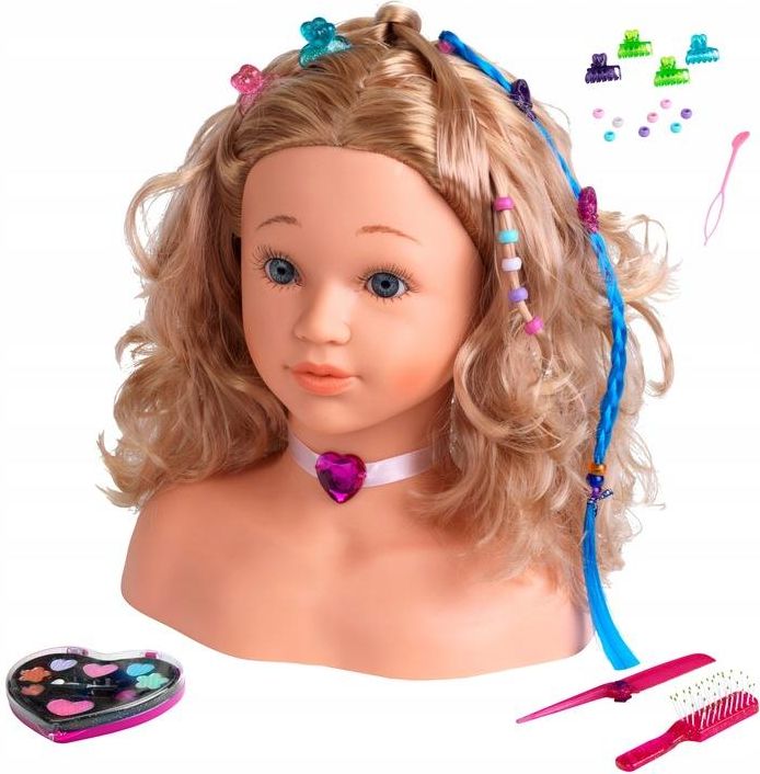 Klein Duża Głowa Do Stylizacji Czesania Makijażu Lalka Princess Coralie ...