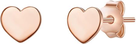 Glanzstücke München Srebrne kolczyki sztyfty Serce srebro wysokiej próby żółte złoto Kolczyki 1 ct Damski