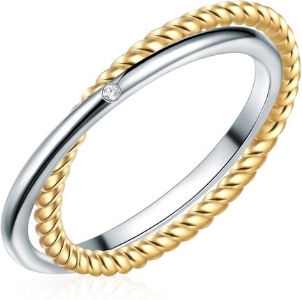 Lulu & Jane Srebro wysokiej pr óby Brylant Pierścionki 1 ct Damski