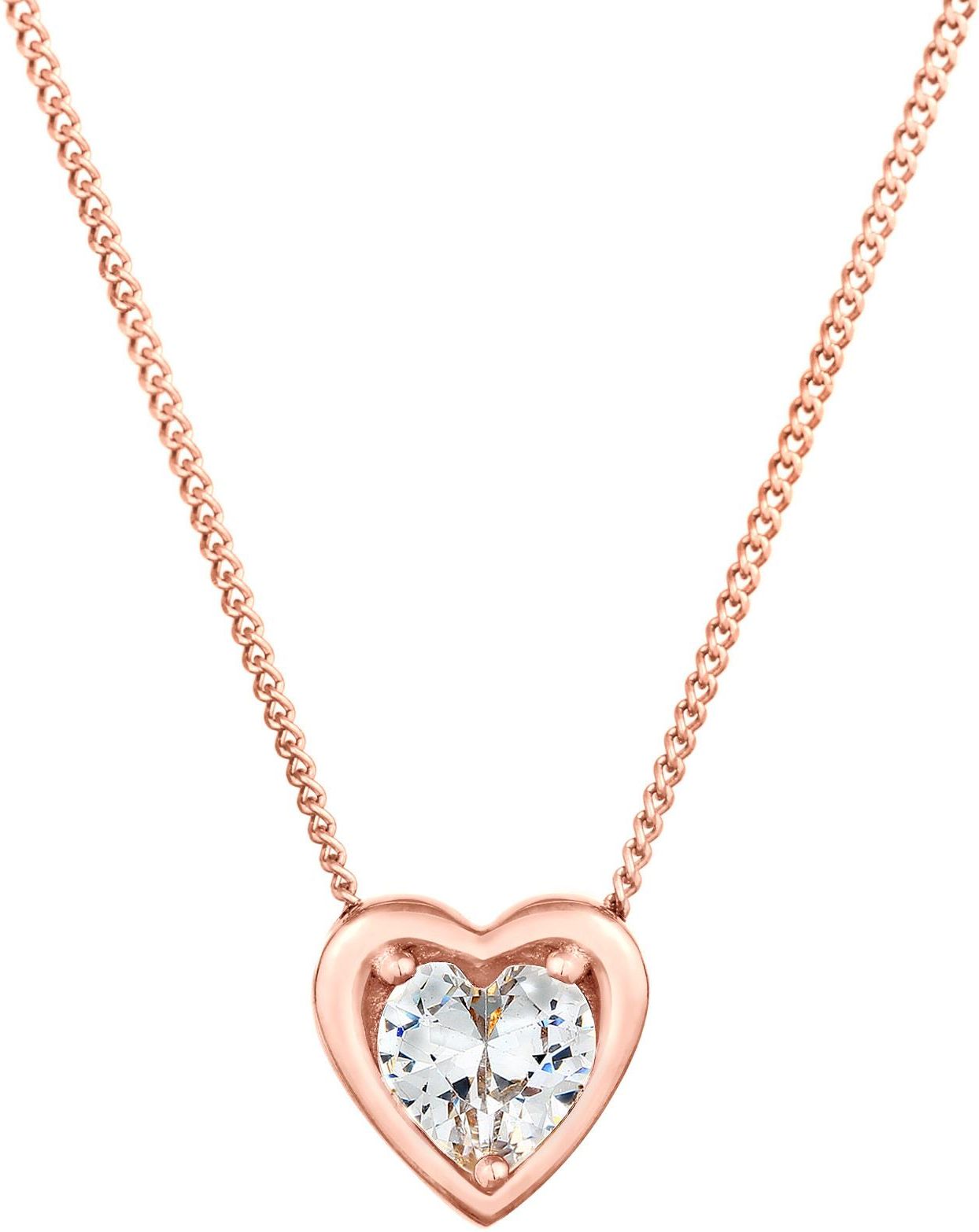 ALEXANDER YORK Kette mit Anhänger HERZ in HERZ mit Zirkonia, 2-tlg