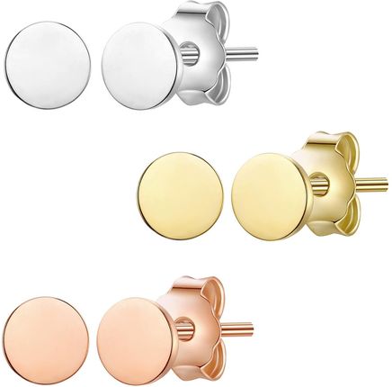 Glanzstücke München Srebrne kolczyki sztyfty srebro wysokiej próby srebrny/żółte złoto/ Kolczyki 1 ct Damski