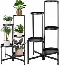 Zdjęcie Loftinspired Kwietnik Stojak Na Kwiaty Doniczki Stojący Metalowy Półki Czarny Loft 80cm - Gorzów Wielkopolski