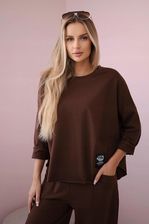 Zdjęcie Komplet bawełniany bluza + spodnie brązowy - Brzeziny