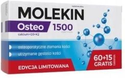 Zdjęcie Molekin Osteo Z Wapniem Witaminą D i K2Mk7 90tabl. - Janowiec Wielkopolski