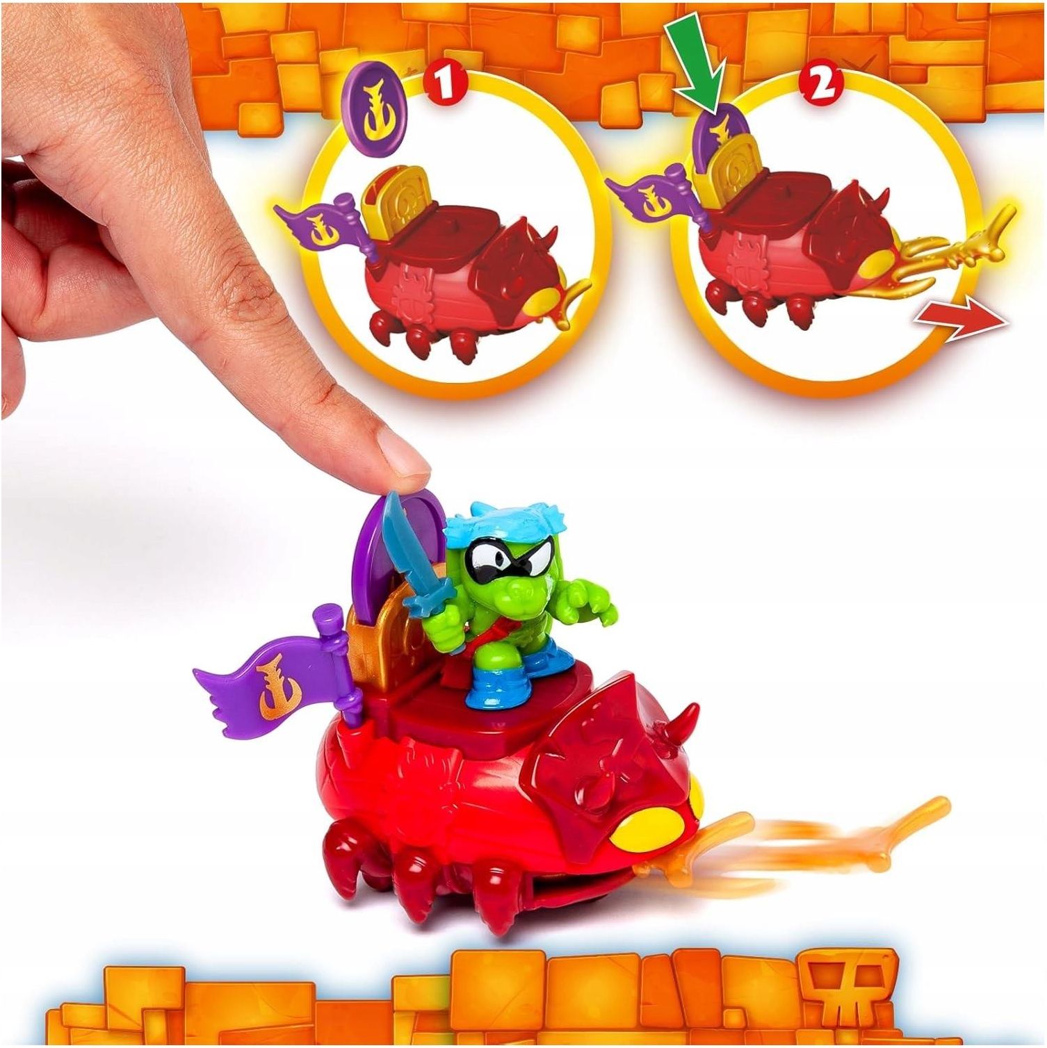 Magicbox Piratix Seria 4 Wild Kingdom Buggy Pojazd Z Figurką