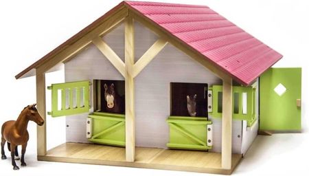 Kids Globe Stajnia Dla Dzieci Farm Horse Z 2 Boksami I 1 Warsztatem 1:24 61016