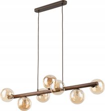 Zdjęcie Tk Lighting Estera Wood Orzech Bursztyn Lampa Wisząca 7Xg9 5906135110964 (11096T) - Tychy