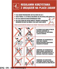 Zdjęcie Signproject NE001 - Regulamin korzystania z urządzeń na placu zabaw 450x675 - Kraków