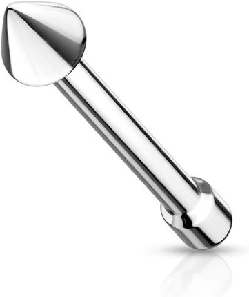 Piercing4U Kolczyk Do Nosa Pół Kulka 8mm 0,8mm Nostrill N03 Stożek