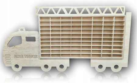Dekoralove Półka Na Resoraki Samochodziki Wóz Strażacki Duża Solidna Prezent Dziecka