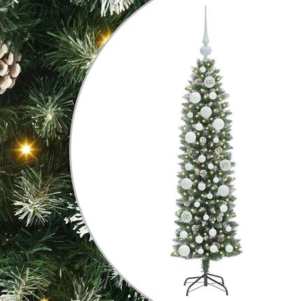 vidaXL Sztuczne Drzewo Bożonarodzeniowe 120cm Zielono-biały