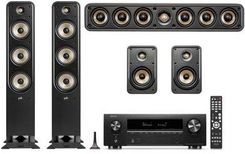 Denon Kino domowe AVR-X1800 + POLK AUDIO Signature elite ES60 + ES15 + ES35C Czarny