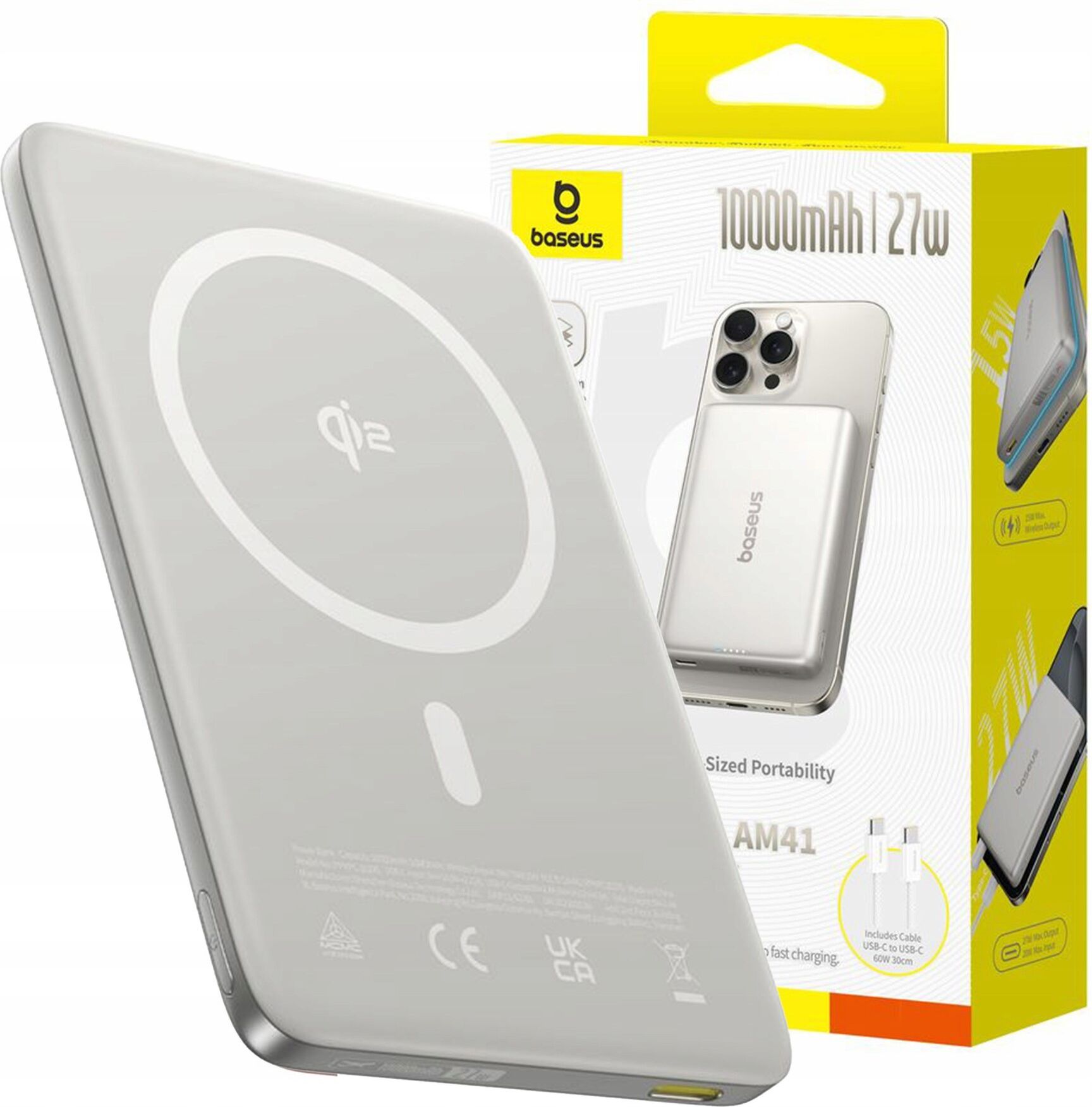 Baseus PicoGo Magnetic 10000mAh 27W Tytanowy – powerbank
