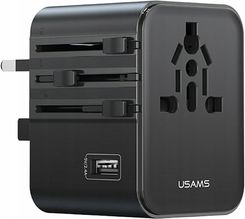 Zdjęcie Usams Adapter podróżny Travel Adapter CC308 Czarny - Wrocław