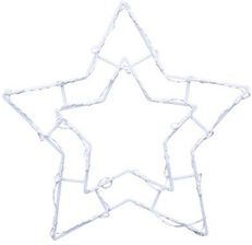 Zdjęcie Dekoracja Gwiazda CHRISTMAS DECORATION 24LED Biała 41x39cm - Płock