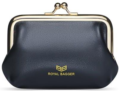 Royal Bagger Portafoglio Frizione In Vera Pelle Di Mucca Con Chiusura A Bacio E Blocco RFID - Multi Slot Per Carte E Telefono, Rosa - 2