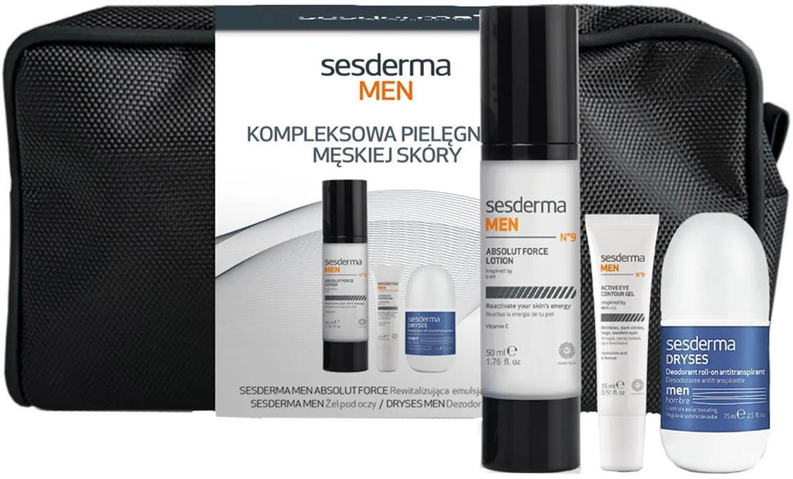 Zdjęcie Sesderma Men Set ZESTAW Rewitalizująca emulsja do twarzy dla mężczyzn 50ml + Żel pod oczy dla mężczyzn 15ml + Dezodorant antyperspirant męski 75ml - Prochowice