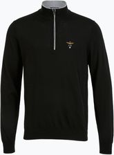 Zdjęcie Sweter męski Aeronautica Militare 1/2 Zip jet black - Halinów