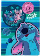 Zdjęcie Zeszyt A5 32K Kratka Disney Blue Stitch Wzór 2 - Krzywiń
