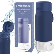 Zdjęcie Wessper Szklana Butelka 500 Ml, Niebieski Kswes-B-270Bl500 - Bieruń