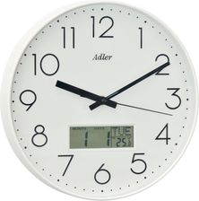 Adler Zegar �cienny Z Termometrem I Datownikiem 30173-White 30cm