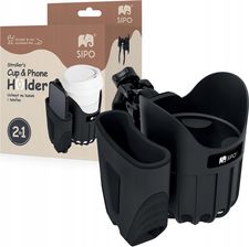 Zdjęcie Sipo Uchwyt Na Kubek Butelkę I Telefon Do Wózka Dziecięcego Uniwersalny 2W1 - Praszka