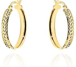 Bi�uteria Gabor Z�ote kolczyki ko�a z ozdobnym diamentowaniem 585 (G492384)