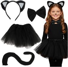 Zdjęcie Strój kotka - czarny 4el. Kruzzel 26518 - Zabrze