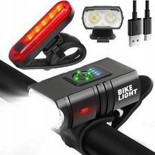 Zdjęcie Koanni Mocna Led Lampka Rowerowa Acu Usb Światła Przód Tył - Dynów