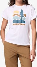 Zdjęcie Koszulka z nadrukiem damska Columbia Ruby Springs Graphic Fitted S/S - white/get hiked - Tychy