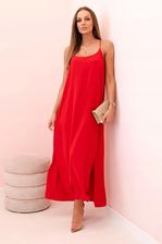 Zdjęcie Sukienka długa na ramiączka czerwona - Zduńska Wola