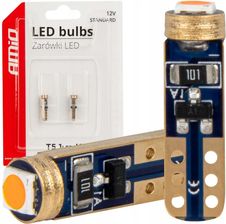 Zdjęcie Amio Led W1W Czerwone T5 12V Red Zegary Liczniki Kokpit 2Szt. - Żywiec