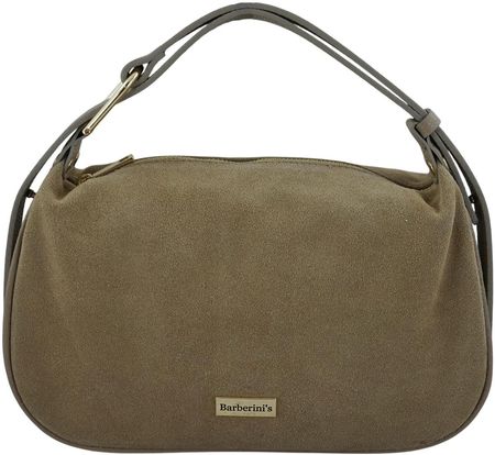 Elegancka torebka zamszowa na ramię - Beżowa