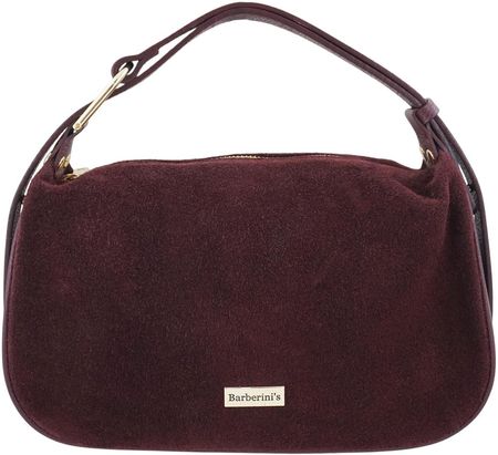 Elegancka torebka zamszowa na ramię - Bordowa