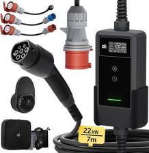 Zdjęcie Przenośna ładowarka wallbox dé auta EV 22kW Typ 2 na siłę 32A 7m z adapterami - Rakoniewice