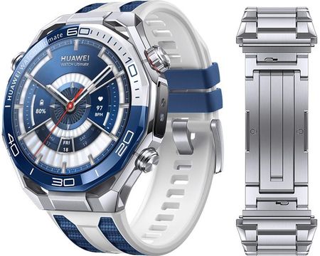 Huawei Watch Ultimate 2 w wersji srebrno-niebieskiej z eSIM i nurkową kopertą